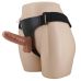 Страпон с вибрацией на ремне коричневый Ultra Passionate Harness Realdeal Penis 6.2