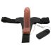 Страпон с вибрацией на ремне коричневый Ultra Passionate Harness Realdeal Penis 6.2