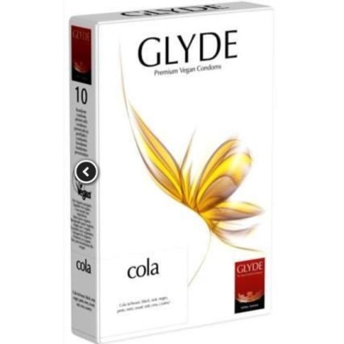 Презервативы веганские Glyde Ultra Cola 10 штук черные со вкусом колы
