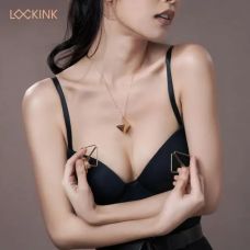 Затискачі для сосків БДСМ золотистого кольору Lockink