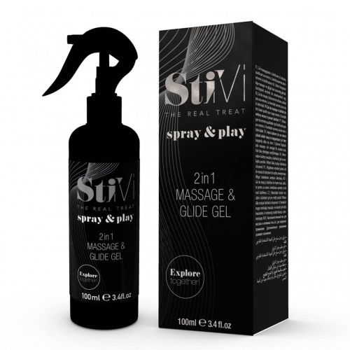 Лубрикант и массажный гель 2в1 HOT StiVi Spray&Play 100 мл