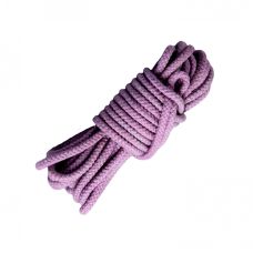 Веревка для Шибари БДСМ из хлопка сиреневая Devils boutique 8 метров