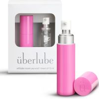 Набір для подорожей: Лубрикант на силіконовій основі в рожевому футлярі Uberlube 15 мл