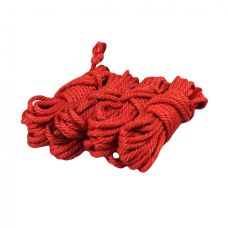 Веревка для Шибари БДСМ из качественного джута красного Devils boutique 8 метров