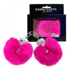 Наручники БДСМ искусственный мех розовые Baile Love