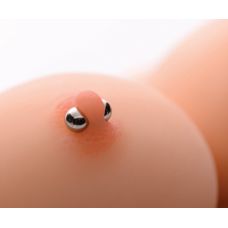 Магнітні сфери для сосків БДСМ сріблястого кольору Master Series Magnus Zeer