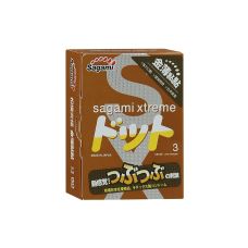 Презервативи з точковою текстурою латексні прозорого кольору Sagami Xtreme Feel UP 3 штуки