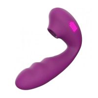 Подвійний вібратор Вагінальний із Вакуумним стимулятором для клітора з функцією підігріву фіолетовий BeYourLover Tara