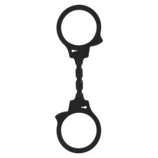 Наручники БДСМ силиконовые черного цвета Toy Joy