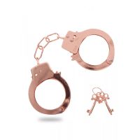 Наручники БДСМ металлические золотистого цвета Toy Joy Metal Handcuffs Rose Gold