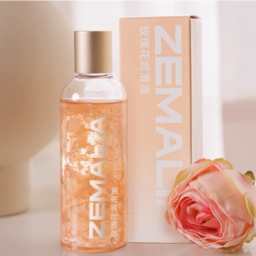 Суперзволожуючий лубрикант з натуральними компонентами та додаванням пелюсток троянд Zemalia 200 мл