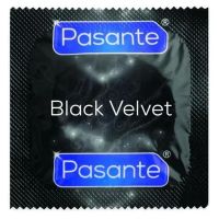 Презервативы из натурального латекса черного цвета Pasante диаметр 55 мм 6 штук 