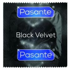Презервативы из натурального латекса черного цвета Pasante диаметр 55 мм 6 штук 	