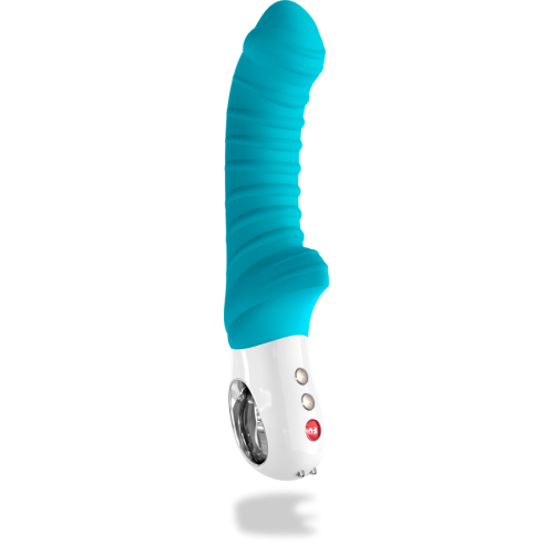 Вібратор із стимуляцією клітора блакитний Fun Factory Tiger G5