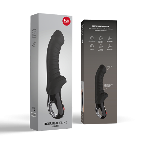 Вібратор із стимуляцією клітора чорний Fun Factory Tiger G5 Вібратор із стимуляцією клітора чорний Fun Factory Tiger G5