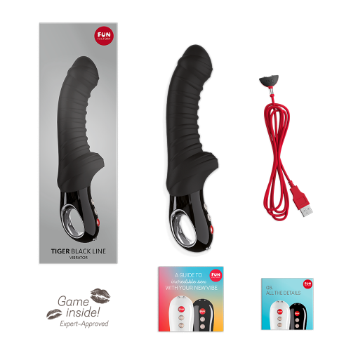 Вібратор із стимуляцією клітора чорний Fun Factory Tiger G5 Вібратор із стимуляцією клітора чорний Fun Factory Tiger G5