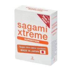 Презервативи супертонкі із натурального латексу Sagami Xtreme Superthhin 3 штуки