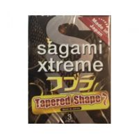 Презервативы с зауженным основанием супертонкие из натурального латекса Sagami Xtreme Cobra 3 штуки