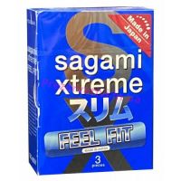 Презервативы супертонкие из натурального латекса Sagami Xtreme Feel Fit 3 штуки