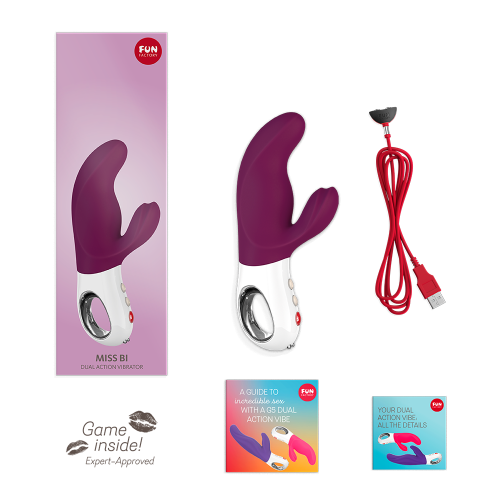 Вибратор со стимуляцией клитора фиолетовый Fun Factory Miss Bi 