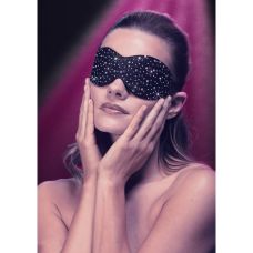 Эротическая маска с закрытыми глазами со стразами черная CalExotics