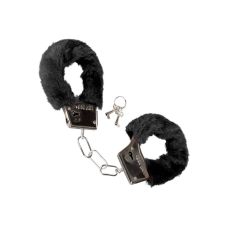 Наручники з хутром і ланцюгом чорні CalExotics