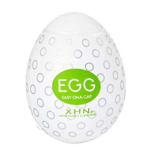 Мастурбатор-яйце з рельєфом білий Loveshop XHN Egg Easy Ona-Cap