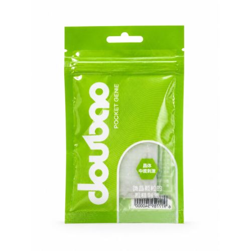 Міні-мастурбатор нереалістичний із рельєфом кристалу білий Loveshop Daubao Pocket Genius