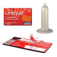 Презервативы ультратонкие из синтетической смолы прозрачного цвета Pasante Unique Latexfree 3 штук