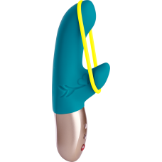 Вібратор із стимуляцією клітора блакитний Fun Factory Amorino