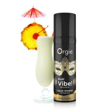 Рідкий вібратор зі смаком коктейлю Піна Колада Orgie DUAL VIBE! 15 мл