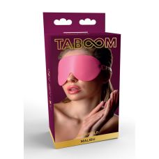 Маска на очі БДСМ зі штучної шкіри рожева Taboom Malibu