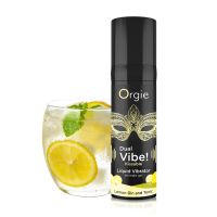 Рідкий вібратор зі смаком коктейлю Джин тонік лимон Orgie DUAL VIBE! 15 мл