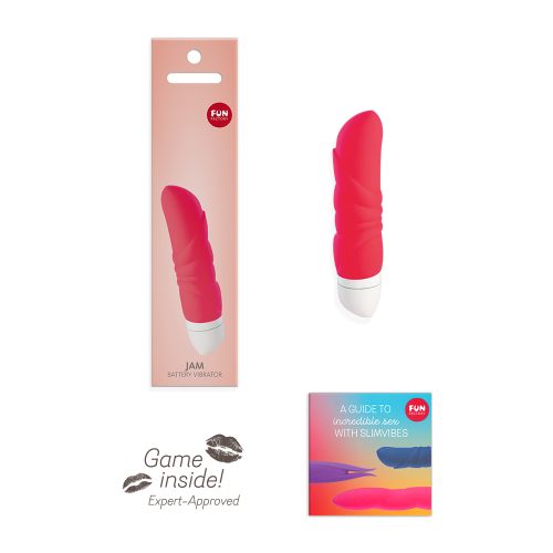 Вибратор силиконовый красный Fun Factory  Jazzie 