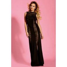 Сукня довга сексуальна з прозорими вставками чорного кольору Sunspice розміри L XL