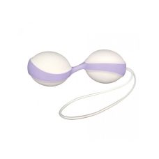 Вагинальные шарики белые с лиловым Amor 