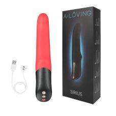 Вібратор-пульсатор 23,7 см / 3,5 см для точки G силіконовий SIRIUS 10 режимів вібрації і пульсації червоний Мульти Оргазм