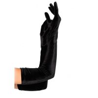 Сексуальные перчатки черного цвета Leg Avenue Stretch Velvet Opera Length Gloves
