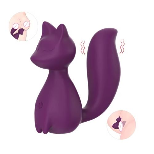 Міні-вібратор кліторальний у формі лисиці фіолетовий Every Night Toys Doris 10 режимів вібрації