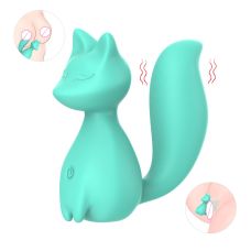 Міні-вібратор кліторальний у формі лисиці бірюзовий Every Night Toys Doris 10 режимів вібрації