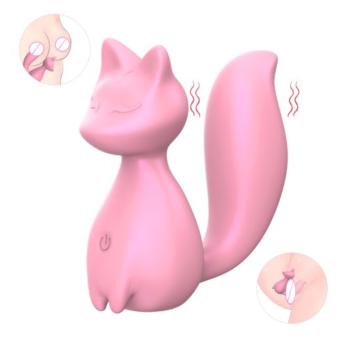 Міні-вібратор кліторальний у формі лисиці світло-рожевий Every Night Toys Doris 10 режимів вібрації