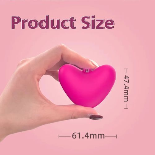 Міні-вібратор кліторальний та для сосків у формі серця рожевий Every Night Toys Eileen 10 режимів вібрації