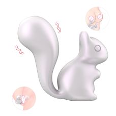 Мини-вибратор клиторальный в форме белочки белый Every Night Toys Debbie 10 режимов вибрации