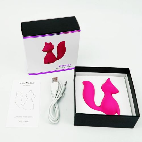 Мини-вибратор клиторальный в форме лисы красный Every Night Toys Doris 10 режимов вибрации