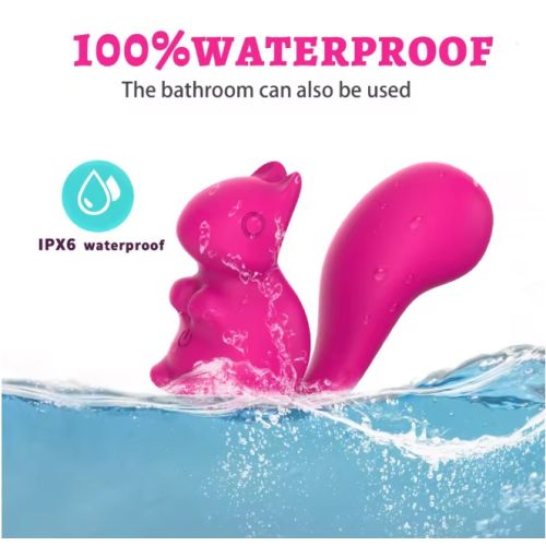 Мини-вибратор клиторальный в форме белочки розовый Every Night Toys Debbie 10 режимов вибрации