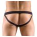 Мужские стринги без ягодиц черного цвета Foxshow Jock размеры L XL Мужские стринги без ягодиц черного цвета Foxshow Jock размеры L XL