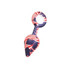 Анальная пробка с кольцом с расцветкой Американский флаг Loveshop размер М
