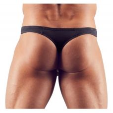 Мужские стринги  с отверстием для члена черного цвета Sven Joy Ment размер L