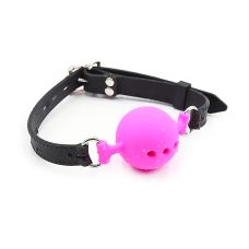 Кляп в рот БДСМ силиконовый розового цвета DS Fetish Silicone gag pink размер М