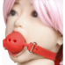 Кляп шарик в рот БДСМ красного цвета DS Fetish Silicone gag размер M Кляп шарик в рот БДСМ красного цвета DS Fetish Silicone gag размер M